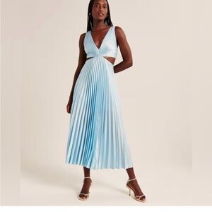 The A&F Giselle Pleated Cutout Maxi Dress